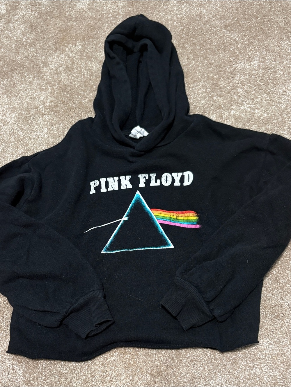 Pink Floyd Black Crewneck Sweatshirt with Prism Graphic